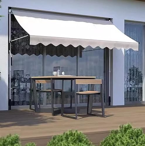 Klemmmarkise Markise Balkon Balkonmarkise mit Handkurbel Anthrazit mit Handkurbel, Balkonmarkise Ohne Bohren, Sonnenschutz und Wasserdicht, UV-beständig und Höhenverstellbar ( Color : 200cm/79in )