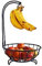 Metal Fruit Basket Holder with Banana Hanger Hook Kitchen Countertop Fruit Vegetables Rack Bowl Metal Storage Holder for Storing & Organizing Fruit Vegetables Eggs Breads Fruit (BLACK)