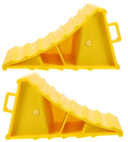 GARVALON 2 Piezas De Cuñas para Ruedas De Coche para Camiones Estabilizadores RV Remolques Viaje Cuñas Ruedas Motocicleta Caravana
