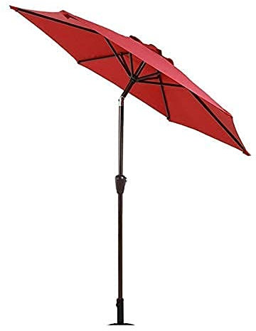 CCYENG Sonnenschirm, Gartenschirm, 2,7 m, für Balkon und Terrasse, Halbschirm, Sonnenschutz mit Kurbel, Halbrunder kreisförmiger Schirm für kleine Terrassen und Gärten