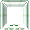 TTL GARDEN Vario 100 6xTunnelbogen System - 6er Set Folientunnel Bögen H 106 x B 108 cm zur Beetabdeckung - 4 mögliche Größen - rostfreie Stahl Tunnelbögen kunststoffbeschichtet + 30 Halteclips