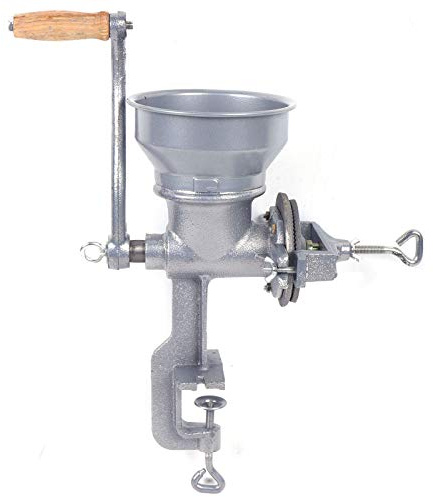 Mulino manuale con manico lungo 14 cm di diametro per macinare cereali, legumi, caffè e altri alimenti