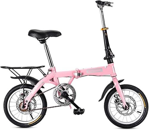 Mini-Klapprad, Rennrad, für Erwachsene, männlich, weiblich, Studentenfahrrad, Citybike, leichtes Fahrrad, Pink, 20 Zoll