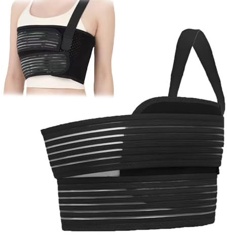 MeYuxg Ceinture De Contention Pour Blessure Aux Côtes,Élastique Breaking Respirant Attelle Réglable Soutien Thoracique,Sangle Cage Thoracique Nervurée Des Côtes Hommes Femmes Douleur Blessures(S)