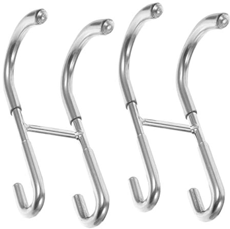 SHINEOFI 2 Ganci Sopra Porta in Acciaio Inox 304 Per Bagno, Gancio Doppio Per Asciugamani Da Doccia, Organizer Salvaspazio Per Porta Doccia Senza Installazione