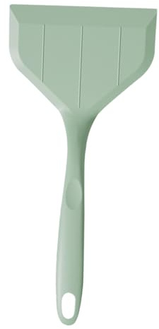 Warmhm Spatule Silicone Résistante Chaleur pour Poêle Antiadhésive Large et Flexible Manche Long Protection Mains Ustensile Cuisine Polyvalent pour Œufs et Cuisson