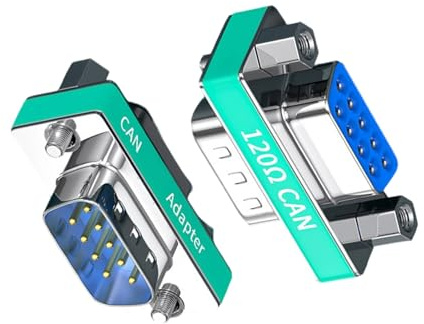 BLNGET DB9-Pin-Anschlussadapter, 120 Ω, Stecker/Buchse, für zuverlässige Datenübertragung, CAN-Bus, Widerstands-Adapter, 2 Stück