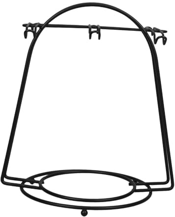 SECFOU Portabicchieri in Metallo Nero per Tazze e Piattini Supporto Organizer in Resistente Cucina e da Pranzo