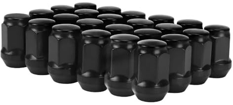 Bulloni cerchioni Compatibile con Ford Per Mustang 1964 1965 1966 1967 1968 1969 1970-2014 M12x1.5 Dadi ruota per auto Dado ruota nero