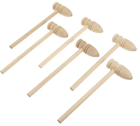 GALPADA 20pcs Mini Wooden Mallets with Ergonomic Handles Safe Educational Hammers for Boys Interaction and Home Decoration