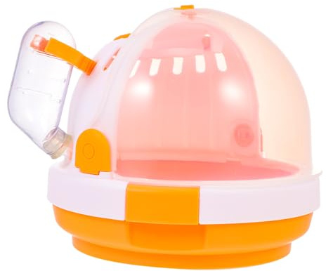 jojofuny Tragbarer Hamsterkäfig aus Langlebigem Material mit Praktischem Griff Sicherer Kleintier transportbox für Hamster Chinchilla Kaninchen und Andere Kleine Haustiere für Reisen und