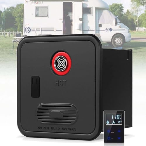 CUTANGELAR Système D'eau Chaude Instantané, Chauffe-Eau Sans Réservoir Pour Camping-Car. Chauffe-Eau Au Propane 55,000 BTU Avec Fonctionnement À Distance.To-us Les Véhicules De Loisirs.(Black)