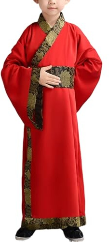 Générique Hanfu Costume de Cour Ancien Chinois pour Garçons Robe Traditionnelle pour Spectacle et Cosplay Tenue d'Animation pour Enfants