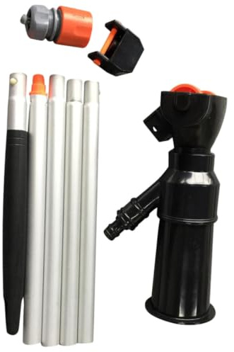 HOMSFOU Dispositivo Especial para Limpieza de Piscinas Naranja Succión por Inyección al Vacío, Fácil de Montar, Material Plástico y Metal para Uso Profesional en Piscinas