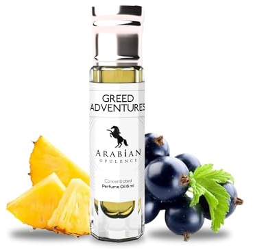 Arabian Opulence FR78 GREED ADVENTURES Roll-on Parfümöl | Konzentriertes Parfüm Körperöl | Langanhaltendes Parfüm auf Ölbasis für Männer | Reisegröße Alkoholfreies weiches Parfümöl Fläschchen (6ml)