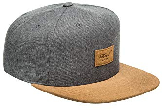 Reell Suede Cap, 6 Panel Snapback Kappe für Herren und Damen, Unisex