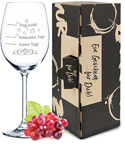 GRAVURZEILE Leonardo XL - Bicchiere da vino con incisione, ideale come bicchieri da vino rosso, bicchieri da vino bianco