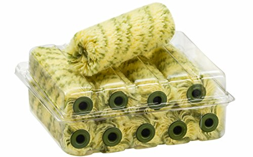 Colorus Top Streif Malerrollen 10 cm – 10er Set | Kleinflächenwalze 13 mm Flor | Farbwalze Polyamid für Wandfarbe, Holz, Rauputz | Profi Malerwerkzeug