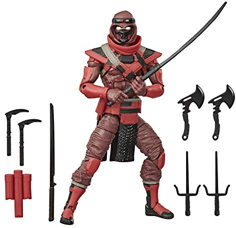 G.I. Joe Classified Series Red Ninja Actionfigur 08 Sammlerstück Premium Spielzeug mit Mehrfachzubehör 15,2 cm Skala mit Custom Package Art