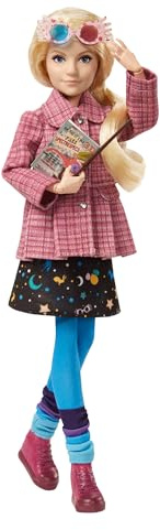 HARRY POTTER poupée articulée Luna Dragonneau avec un costume en tissu et sa baguette magique, à collectionner, jouet enfant, GNR32