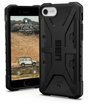 Urban Armor Gear Pathfinder Case kompatibel mit Apple iPhone SE Hülle [Wireless Charging kompatibel, Fallschutz nach Militärstandard, Ultra Slim Bumper] schwarz, 114007114040