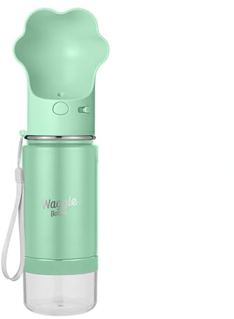 Waggle Bottle Umweltfreundliche Edelstahl-Trinkflasche für Hunde, Minze
