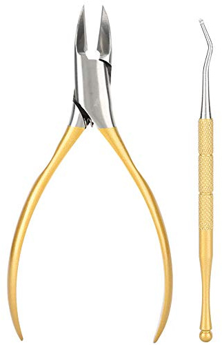 SYH&AQYE Tagliaunghie dei Piedi, tronchese per cuticole, Taglia cuticole Professionale in Acciaio Inossidabile, Strumenti per Manicure per Pedicure durevoli per Unghie e Piedi(Oro Tiranno Locale)
