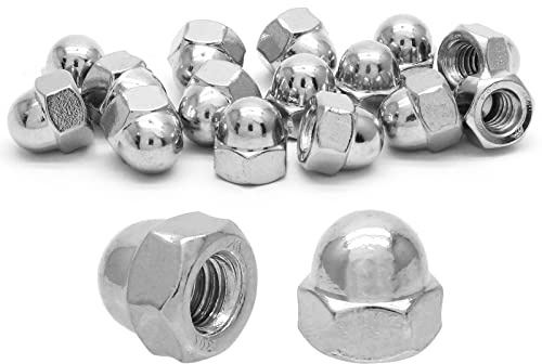 Piutouyar Acorn Cap Nuts Hex Nut 1/4-20, 304 Stainless Steel 18-8 Hex Dome Cap Nut (20Pcs)