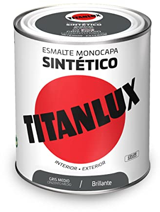 Titanlux Esmalte Sintético Brillante Gris Medio 750 ml
