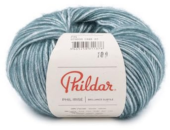 Phildar - Strickwolle PHIL Irise, 50 g – Wolle zum Stricken – 4 % Polyamid, 10 % Polyamid, 68 % Viskose, 18 % Merinowolle – Nadel Nr. 3,5 – Farbe Kiefer