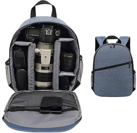 Mochila Para Cámara - Mochila Para Cámara Réflex Y Accesorios, Mochila Fotografia Impermeable Con Divisores Extraíble, Mochila Ligera Y Compacta Para Cámara, Mochila Fotografia A Prueba De Golpes