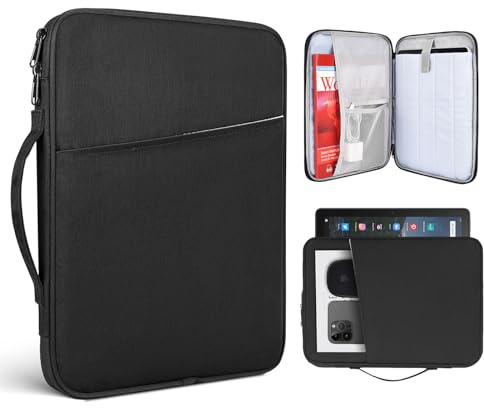 12.9 Inch Tablet Sleeve Bag Compatible with 13 Inch iPad Pro M4/iPad Air M2 M3 2024 2025, iPad Pro 12.9 M2 M1 6th/5th/4th/3rd Generation with Magic Keyboard/Smart Keyboard Folio Carrying Case(Black)