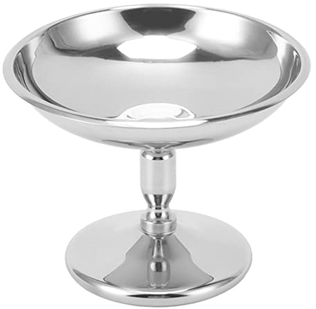 Yosoo Health Gear Copa de Helado de Acero Inoxidable 304, Cuencos para Taza de Postre, Tazas de Helado Vintage, de Postre Reutilizable, Taza para Servir Aperitivos, Tazas de Pudín, Soporte