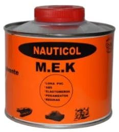 Nauticol Disolvente para PVC MEK Quita pegamentos para neumáticas de PVC 500 ml