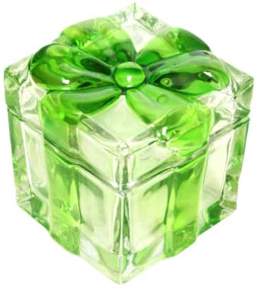 YWJLQH Contenedor de Caramelos, Azucarero de Vidrio, Caja para Almacenamiento, Joyero con Tapa, Tarro para Galletas Y Dulces, Verde Pequeño, Individual