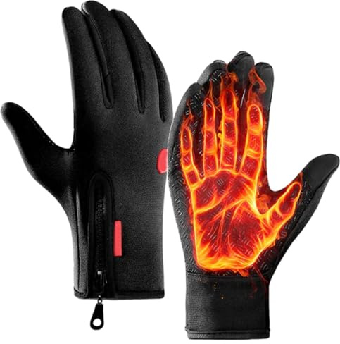 Aizuoni Frostfit Thermo Handschuhe, Frost Fit Thermohandschuhe Winter Herren, XL Wasserdicht Fahrrad Handschuhe Damen Touchscreen Winterhandschuhe - Winddichte Thermohandschuhe Zum Laufen Radfahren