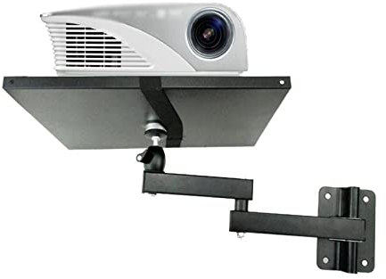 Projektorstativ Projektorfäste Universal projektor Väggfäste Full Motion 360 Rotera Tilt 8 kg med platta Flexibel arm Vikbar för kontor, hem, scen eller studio