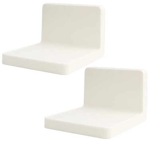 2 stück badezimmer ablage ohne bohren Wandregal Klein regalboden weiß, Regal Wand Mini 10cm Breit, Selbstklebendes Acryl Verdicktes Hängeregal, Vielseitig Einsetzbares Kleberegal für Heim und Büro