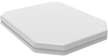 Grönblad toalettsits 515238 lämplig för Duravit 1930, automatisk sänkning och avtagbar för rengöring, duroplast (vit)
