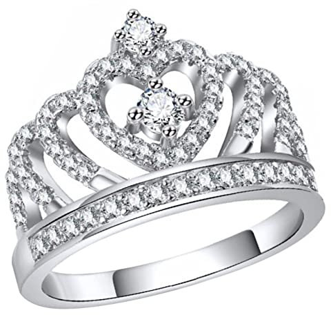 RVHAOODI Ringe für Frauen Kronenringer Ring modische Ringdekoration Frauen Bandring