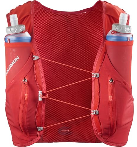 Salomon Unisex Advance Skin 12 | 12 Liter Hydration Trail Running Vest, Flame Scarlet/Haute Red, Medium