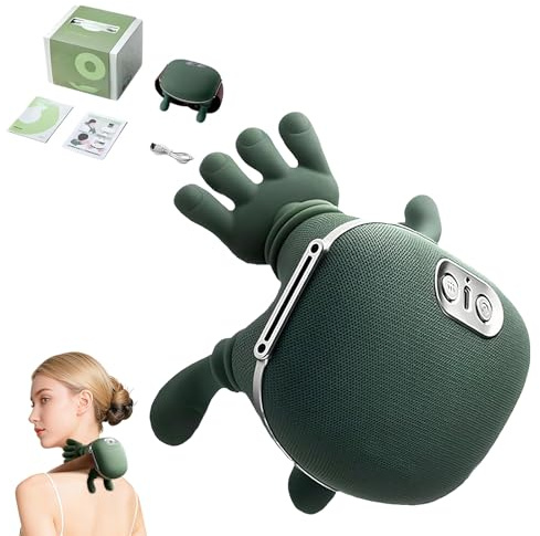ZVD Massaggiatore Schiena e Coll,Massaggiatore Cervicale,Shiatsu Elettrico per Collo,Spalle e Schiena con Funzione Riscaldante,Per Alleviare Dolore Cervicale Ideale per Auto, Ufficio e Casa
