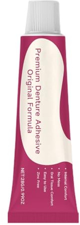 Colla per protesi, 28 g, colla adesiva per denti artificiali, adesivo naturale per protesi, per viaggi, casa, attività all'aperto, campeggio e routine quotidiana
