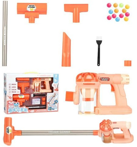 Jouet De Nettoyage Pour Tout-petits – Ensemble D'aspirateur, Appareil Électrique De Simulation, Conception Légère Et Durable, Accessoire D'apprentissage Interactif | Utilisation Pour Les Garçons Et Le