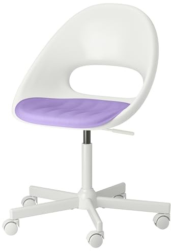 ProTuning MALSKÄR/LOBERGET Sedia girevole + cuscinetto, bianco/lilla