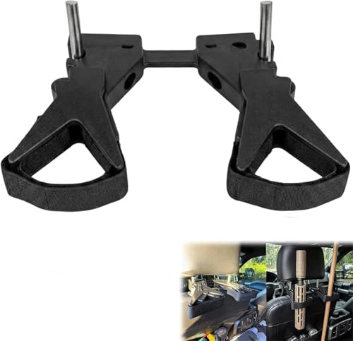 Bamideo 2026 Ultimate Universal Sitz Back Gun Rack Einstellbare Fahrzeug Gewehr Sitz Rückenlehne Vertikale Waffen Halter Auto Front Kopfstütze Halterung für LKW, Autos Etc