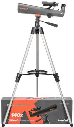 Levenhuk Kelvin Nova Base 70/400 Phototélescope | Télescope Smartphone Longue-Vue Ultra-Compact pour Débutants Monture Altazimutale pour Astrophotographie et Ciel Profond