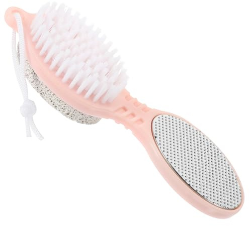 SHOWERORO Lima per Piedi 4 in 1 Spazzola Esfoliante e Pietra Pomice, Strumento Multifunzionale per Pedicure Domestico la Doccia