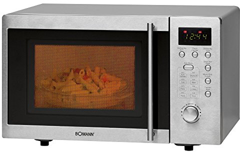 Bomann® Micro-ondes avec grill | 1000 watts | micro-onde encastrable peu encombrante | espace de cuisson 20L | micro-onde petit avec 8 programmes | avec plateau tournant | MWG 2211 U CB