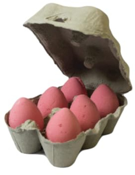 Ancient Wisdom Box of 6 Bath Eggs - Cherry - Red (6x 50gm)